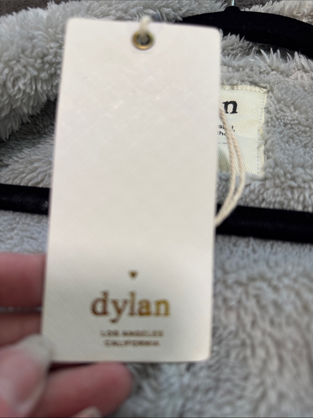 Dylan Black Vest with Light Gray Faux Shearling Trim size large BNWT - Picture 8 of 9